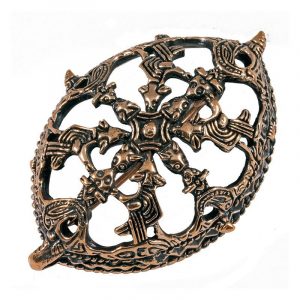 Viking Schildpad Ovaal Fibula in Brons (aanbieding)