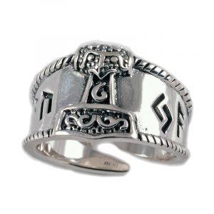 Wikinger Thorhammer Ring Silber Klein