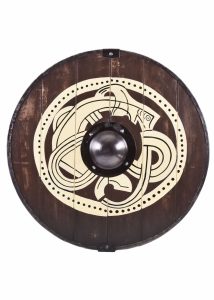 Vikingschild met Roofvogelmotief, handbeschilderd, 61 cm (deco)