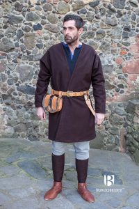 Viking Kaftan Loki in Wol in Bruin