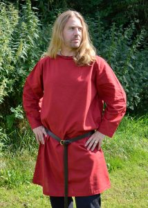 Viking-Romeins-Vroege Middeleeuwen Tuniek, Katoen in Rood