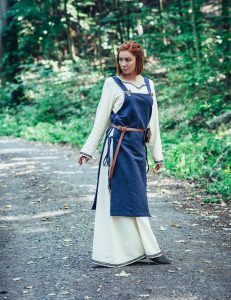 ​​Viking Dames Overkleed in Blauw in Katoen