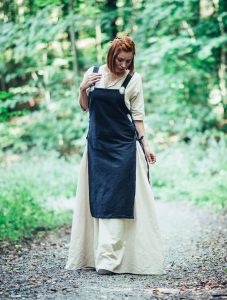 Viking Dames Overkleed in Zwart in Katoen
