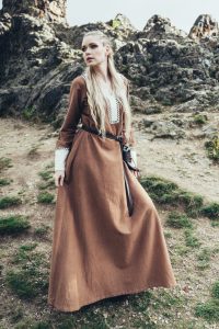 Viking Dames Jurk, Lagertha in Bruin