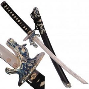 ​Gladius Wakizashi mit drachenförmiger Tsuba