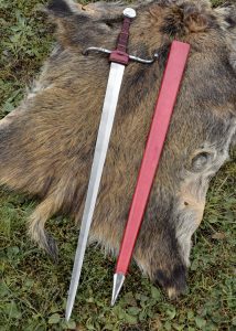 Middeleeuwse Anderhalfhand Zwaard met Schede, 15e eeuws.