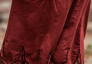Middeleeuwse Dames Rok in Rood