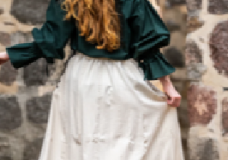 Middeleeuwse Dames Rok in Natuurkleur
