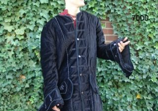 Mittelalter Piraten Jacke in Schwarz