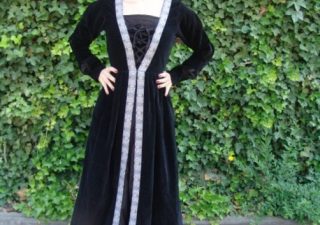 Mittelalter Kleid in Schwartz