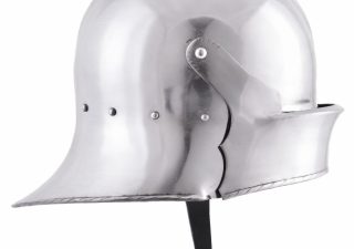 Duitse gotische sallet met opklapbaar vizier, 15e eeuw, 2 mm staal