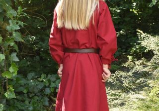 Wikingerkleid Unterkleid für Kinder, rot.