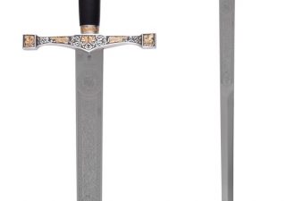 Zwaard Excalibur van King Arthur met gouden decoratie