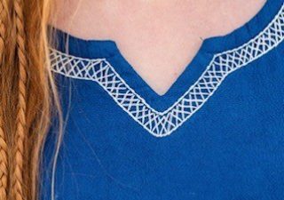 Wikinger Damenkleid in Blau