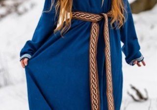 Wikinger Damenkleid in Blau