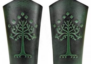 ​Lederarmbänder mit geprägtem Baum von Gondor aus Lord Of The Rings in Grun!