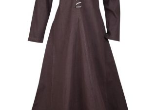 Mittelalterkleid mit Schnürung, langärmelig, braun 13Jh.-15Jh.