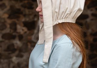 ​​​Mittelalter Haube Dagmar in Natur