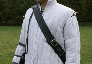 Rückenscheide aus Schwarzem Leder