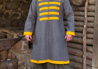 Rus Viking Kaftan/Mantel Bartosz Donkergrijs/Geel