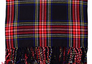 ​Schotse Tartan, Black Stewart, ca. 234 x 137 cm