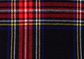 ​Schotse Tartan, Black Stewart, ca. 234 x 137 cm