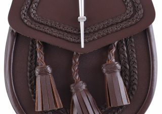 ​Sporran, Kilt-Tasche aus Leder in Schwarz oder Braun