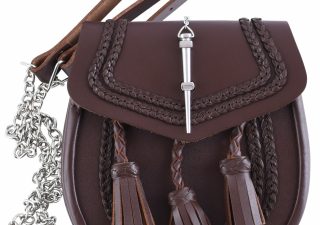 ​Sporran, Kilt-Tasche aus Leder in Schwarz oder Braun