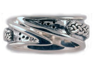 Viking Drakenkoppen Ring Brons Groot