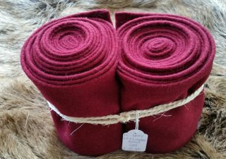 Wikinger Wadenwickel set von +/- 3.5 meter in wolle Rot