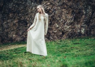 Wikinger Damen Unterkleid in Natur