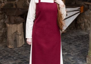 Viking Dames Overkleed Jodis in Wol in Rood