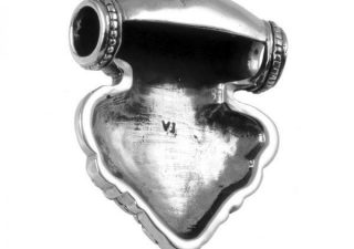 Wikinger Rabenkopf Amulett (925er Silber).