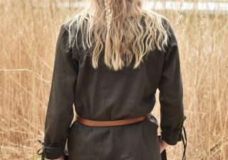 Viking Schildmaagd Dames tuniek in Olijfgroen