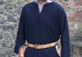 Viking Tuniek Lodin van Wol in Blauw