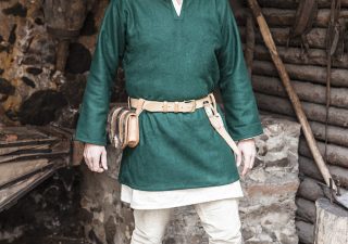 Viking Tuniek Lodin van Wol in Groen