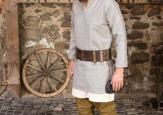 Viking Tuniek Lodin van Wol in Grijs