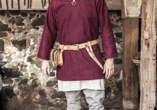 Viking Tuniek Lodin van Wol in Rood