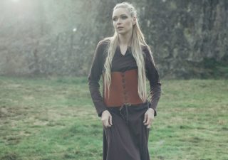 Wikinger Damen Unterkleid in Braun