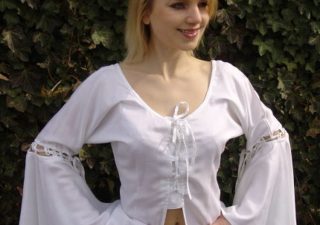 Mittelalterbluse in Weiss