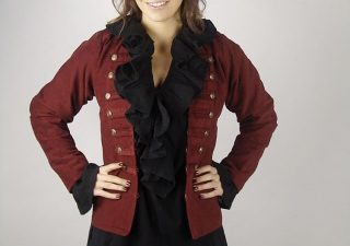 Middeleeuwse Dames Blouse in Zwart