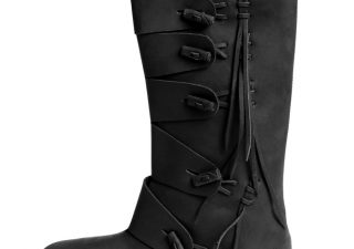 Wikinger Stiefel in Schwarz (AUSVERKAUF)