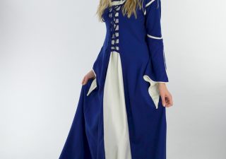 ​Mittelalterkleid in Blau-Natur
