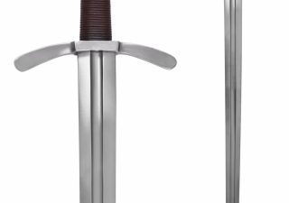 Kreuzritter Schwert mit Lederscheide