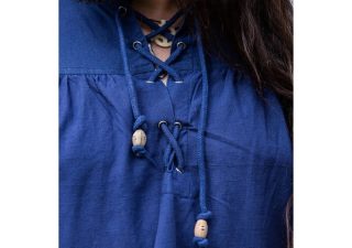 Mittelalterliche Bluse in Blau