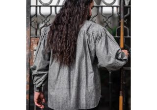 Mittelalter Bluse in Grau