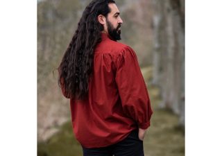 Mittelalter Bluse in Bord.Rot