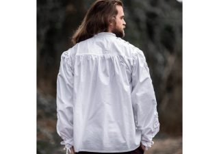 Mittelalterliche Bluse in Weiss