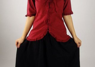 Middeleeuwse Dames Blouse in Rood