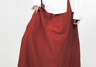 Middeleeuwse Dames Rok in Rood